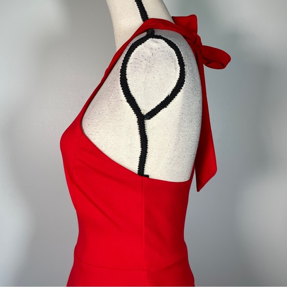 B. Darlin Red Halter Neckline Fit and Flare Sleeveless Mini Dress 5/6 - Picture 8 of 12